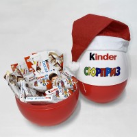 Большой новогодний киндер сюрприз Kinder Mix (30 см)