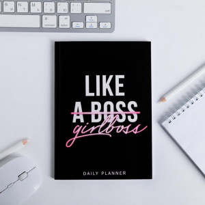 Ежедневник в тонкой обложке Like girlboss А5, 80 листов